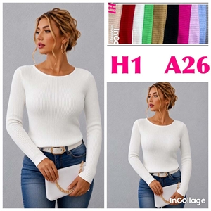 Sweter damski okrągły  M/L-XL/2XL