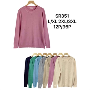 Sweter damski okrągły L/XL 2XL/3XL