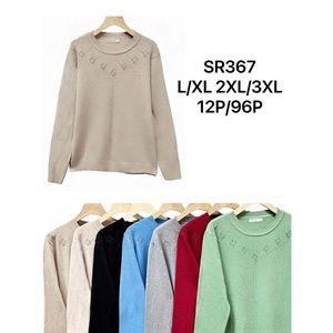 Sweter damski okrągły L/XL 2XL/3XL