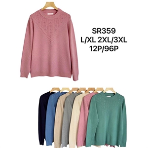Sweter damski okrągły L/XL 2XL/3XL