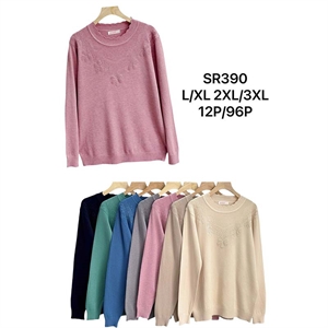 Sweter damski okrągły L/XL 2XL/3XL