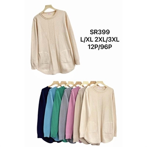 Sweter damski okrągły L/XL 2XL/3XL