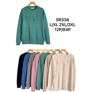 Sweter damski okrągły L/XL 2XL/3XL