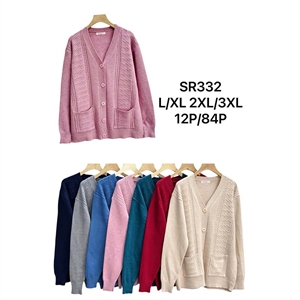 Sweter damski zapinany na guziki L/XL-2XL/3XL