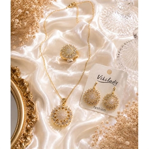 Komplet Naszyjnik + Kolczyki + Pierścionek