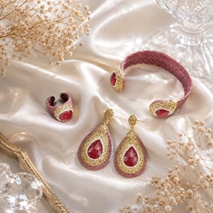 Komplet Bransoletka + Kolczyki + Pierścionek