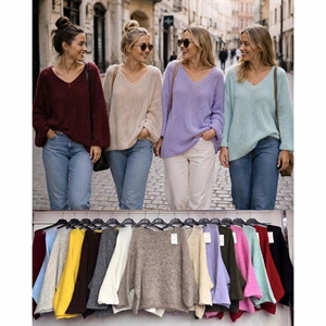 Sweter damski okrągły