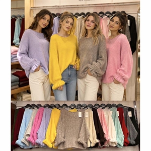 Sweter damski okrągły