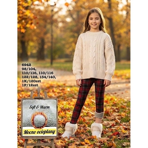 Legginsy dziewczęce ocieplane  98-140