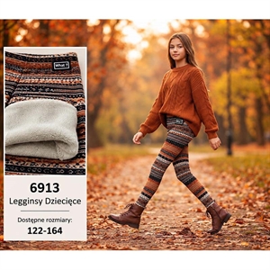 Legginsy dziewczęce ocieplane  122-164