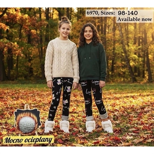 Legginsy dziewczęce ocieplane  98-140
