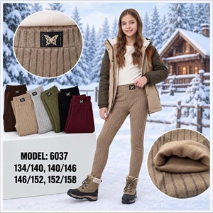 Legginsy dziewczęce ocieplane  134-158