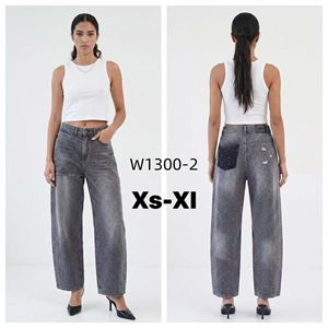 Jeansy szerokie nogawki  XS-XL