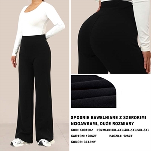 Spodnie szerokie nogawki damskie Big Size  3XL-4XL/5XL-6XL