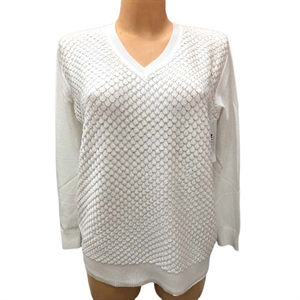 Sweter damski z dekoltem w serek M/L-XL/2XL