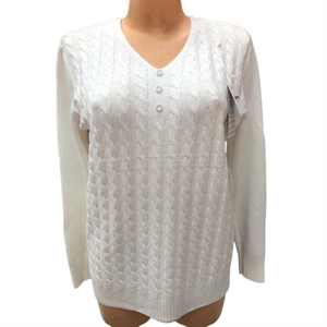 Sweter damski z dekoltem w serek M/L-XL/2XL