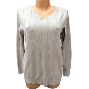 Sweter damski z dekoltem w serek L/XL-2XL/3XL