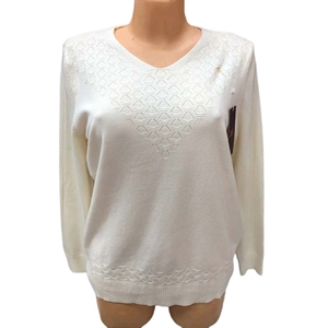 Sweter damski z dekoltem w serek L/XL-2XL/3XL
