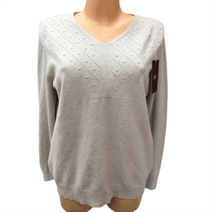 Sweter damski z dekoltem w serek L/XL-2XL/3XL
