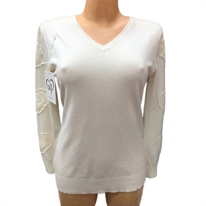 Sweter damski z dekoltem w serek
