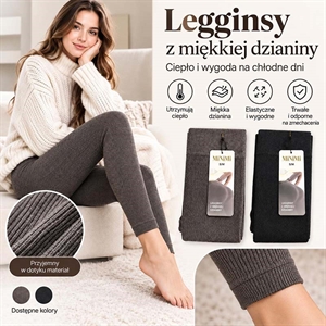 Legginsy damskie z miękkiej dzianiny  S-M/L-XL
