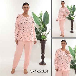 Piżama damska ocieplana  3XL-6XL