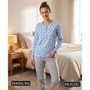Piżama damska ocieplana  3XL-6XL