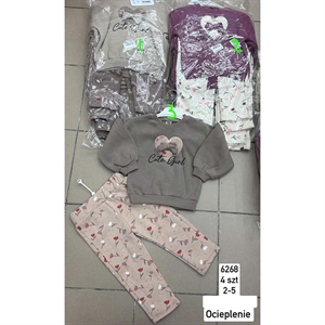 Komplet ocieplany dziewczęcy produkt Turecki  2-5 lat