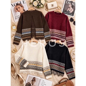 Sweter damski okrągły