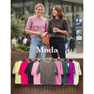 Sweter damski z krótkim rękawem
