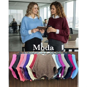 Sweter damski okrągły