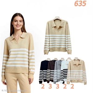 Sweter damski z kołnierzykiem