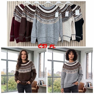 Sweter damski okrągły