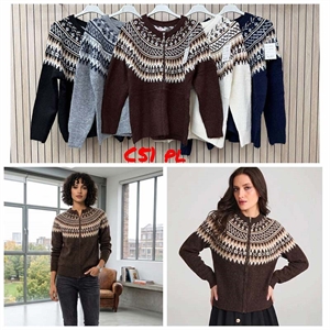 Sweter damski rozpinany na zamek