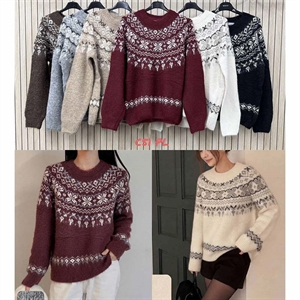 Sweter damski okrągły