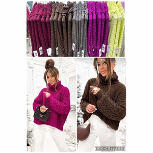 Sweter damski z golfem