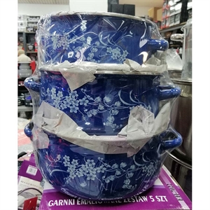 5 zestawów garnków emaliowanych