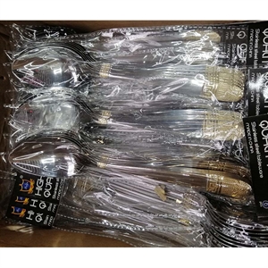 6 szt. złotych łyżek