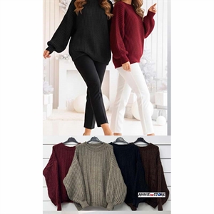 Sweter damski okrągły