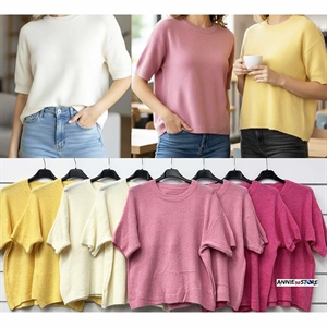 Sweter damski z krótkim rękawem