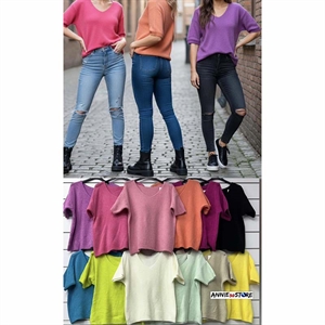 Sweter damski z krótkim rękawem