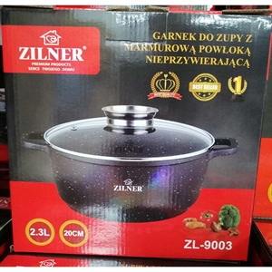 Garnek do zupy z marmurową powłoką