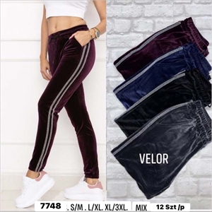 Spodnie welurowe damskie (S-3XL)