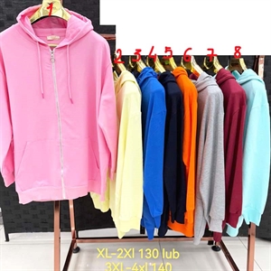 Bluza damska rozpinana na zamek z kapturem produkt Turecki XL/2XL -  3XL/4XL