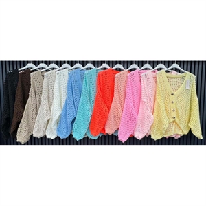 Ażurowy sweter damski