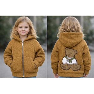 Bluza dziewczęca rozpinana na zamek z kapturem  4-14 lat