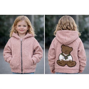 Bluza dziewczęca rozpinana na zamek z kapturem  4-14 lat