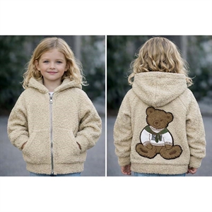 Bluza dziewczęca rozpinana na zamek z kapturem  4-14 lat