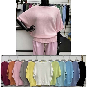 Sweter damski z krótkim rękawem