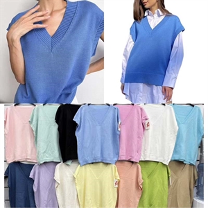 Sweter damski z krótkim rękawem